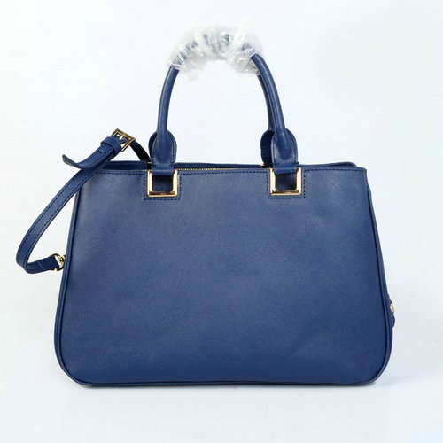 2016 Bow Tote Borse Prada Saffiano BN2244 Royal Blu Vitello