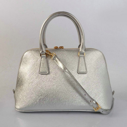 2016 Prada Saffiano Lux Top Handle Borse BL0837 pelle argento