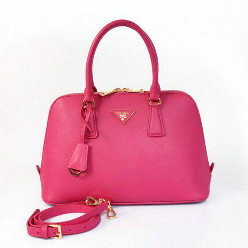 2016 Prada Saffiano Lux Top Handle Borse BL0837 Rosso Rose