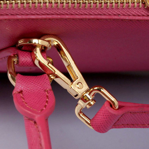 2016 Prada Saffiano Lux Top Handle Borse BL0837 Rosso Rose