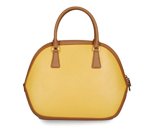 2016 Saffiano Tote 6628 Marrone  Cuoio Giallo