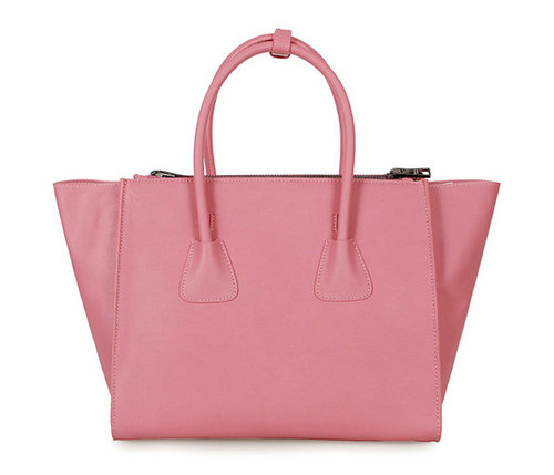 Prada Glace Vitello Tote BN2619 a Cerise Rosa