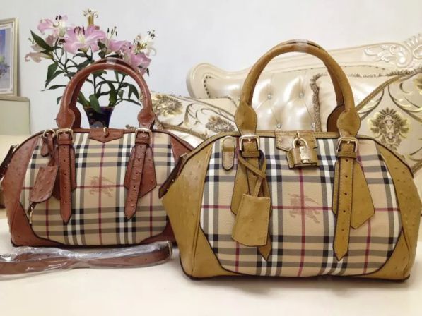 2016 Burberry borsa modello messenger originale struzzo pelle