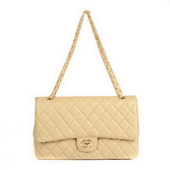 Chanel Jumbo Bags 1119 Apricot Leather Golden Hardware