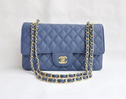 Chanel 2.55 Quilted Flap Bag 1112 Light Blue with Gold Hardware