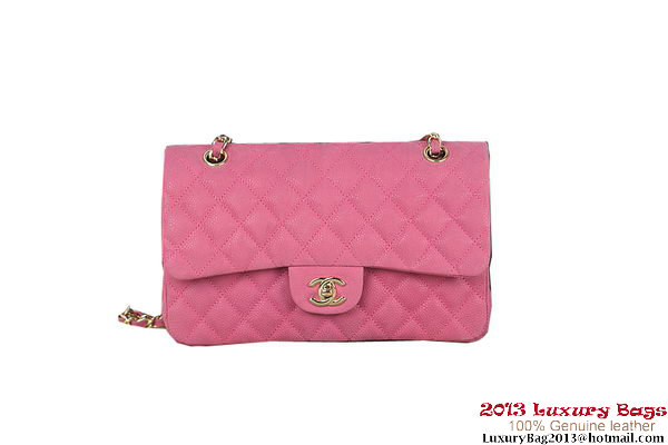 Chanel 2.55 Series A01112 Pink Original Leather Classic Flap Bag Gold