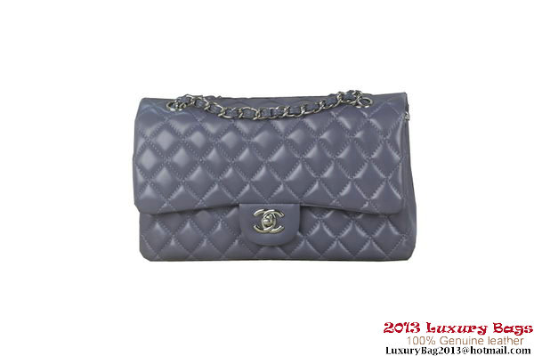 Chanel 2.55 Series A1112 Purple Original Leather Classic Flap Bag Silver