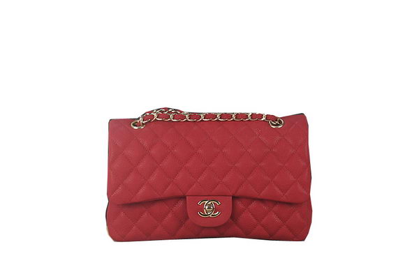 Chanel 2.55 Series Classic Flap Bag 1112 Red Original Cannage Patterns Gold