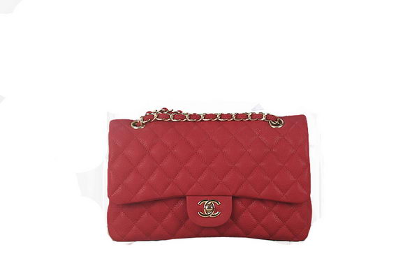 Chanel 2.55 Series Classic Flap Bag A01112 Red Original Nubuck Cannage Pattern Leather Gold