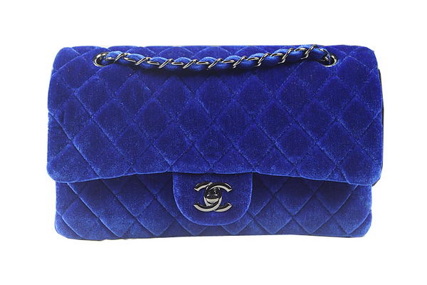 Chanel 2.55 Series Classic Flap Bag Original Nubuck Leather CF1112 Royal