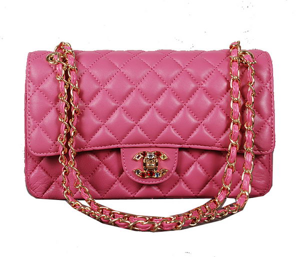 Chanel 2.55 Series Classic Flap Bag Rose Sheepskin 1112 Multicolour