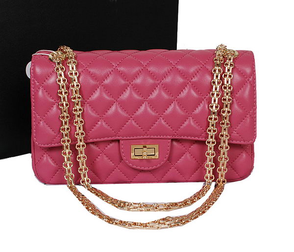 Chanel 2.55 Series Flap Bag A226 Rose Sheep Leather Gold