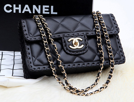 Chanel 2.55 Series Flap Bags Original Lambskin Leather A8229 Black