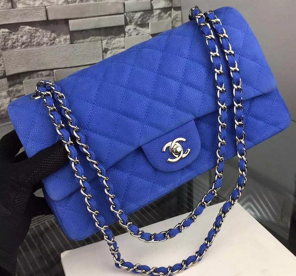 Chanel 2.55 Series Flap Bag Nubuck Cannage Pattern A1112 Blue