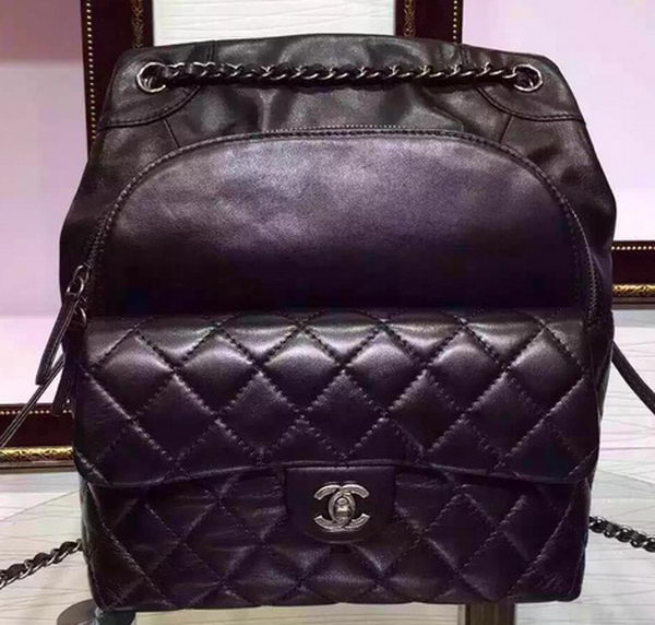 Chanel Backpack Calfskin Leather A92291 Black