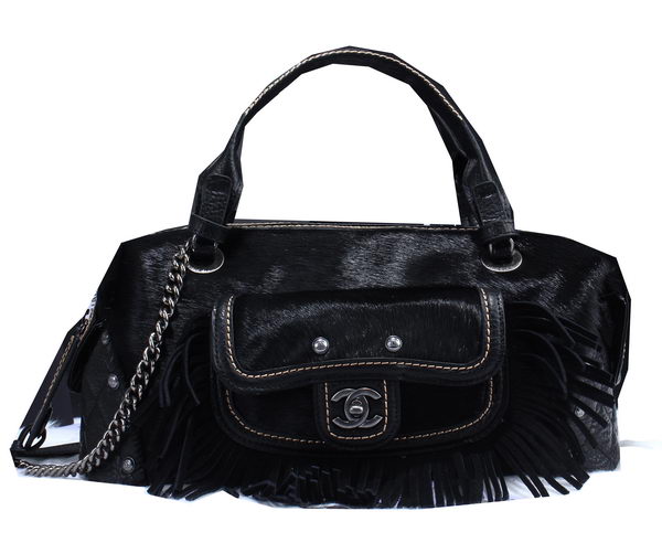 Chanel Bowling Handbag Calfskin Leather A94084 Black