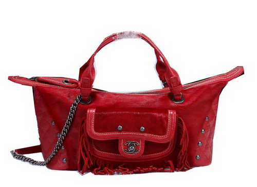 Chanel Bowling Handbag Calfskin Leather A94084 Red