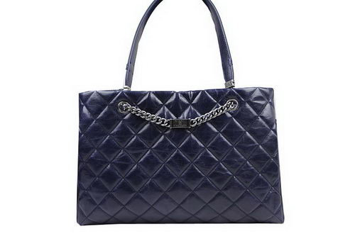 Chanel Calfskin Shopping Bag Embellished A92525 Royal