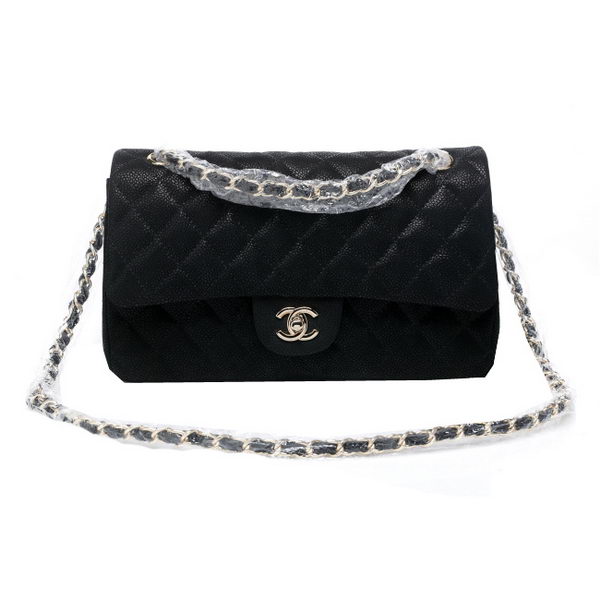 Chanel Classic Flap Bag 2.55 Series Original Nubuck Cannage Pattern CHA1112 Black