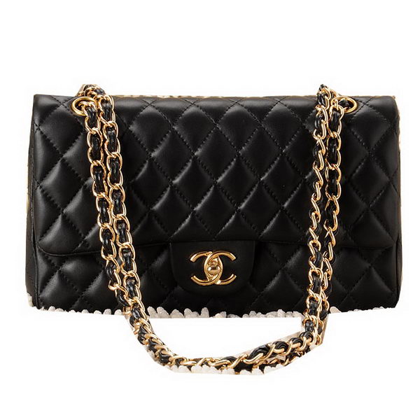 Chanel Classic Flap Bag 2.55 Series Sheepskin Leather CHA1112 Black