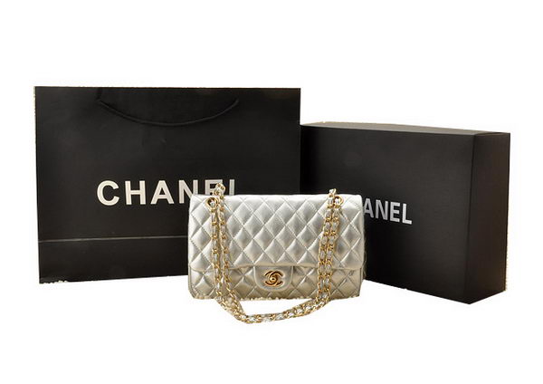 Chanel Classic Flap Bag 2.55 Series Sheepskin Leather CHA1112 Silver