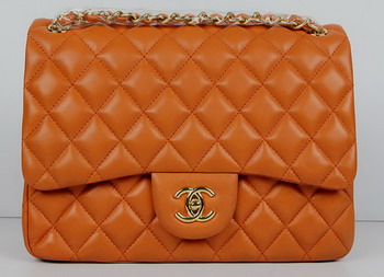 Chanel Jumbo Quilted Flap Bag A58600 Orange