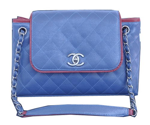 Chanel Large Caviar Leather Messenger Bag A30456 Royal