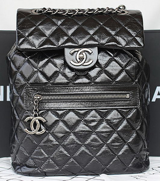 Chanel Original Bright Leather Backpack A92961 Black