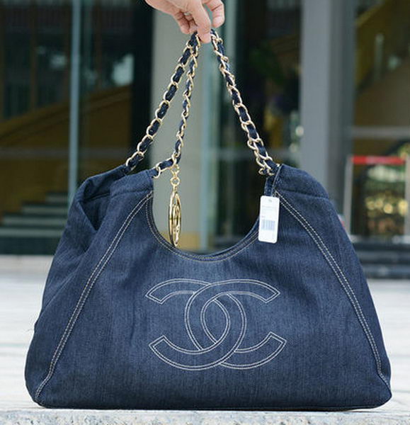 Chanel Shoulder Bag Denim A35462 Blue