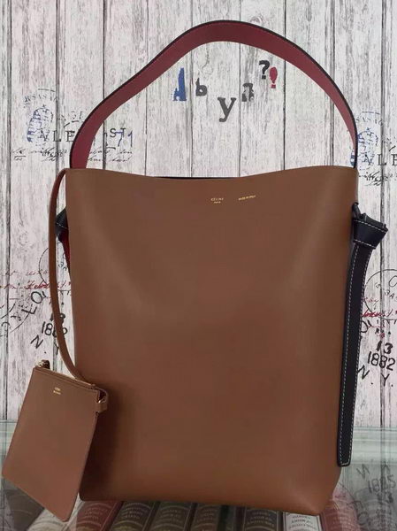 CELINE ritorto Cabas Bag C16211 Brown & Orange