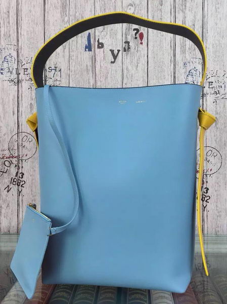 CELINE ritorto Cabas Bag C16211 SkyBlue & Orange