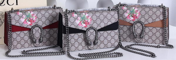 Gucci 400235 Dionysus Blooms Print Shoulder Bag