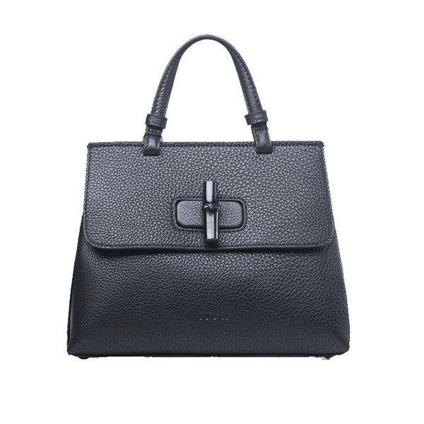 Gucci Bamboo Daily Leather Top Handle Bag 370831 Black