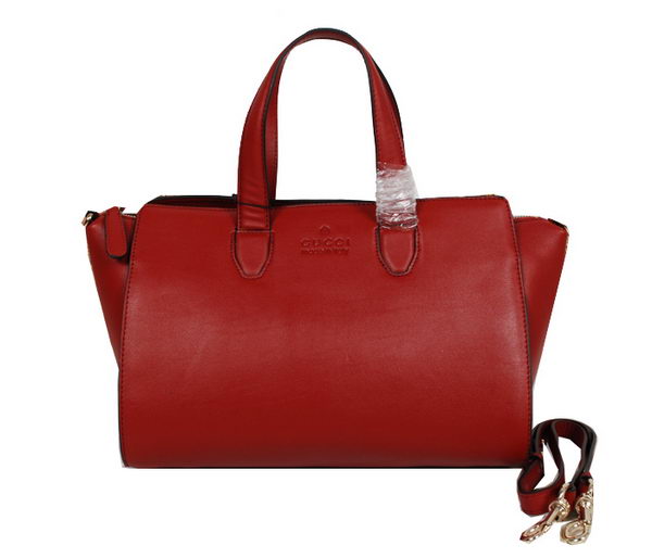 Gucci Glace Calf Leather Tote Bag 331868 Red