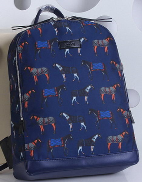 Gucci Horse Print Backpack 348769 Blue