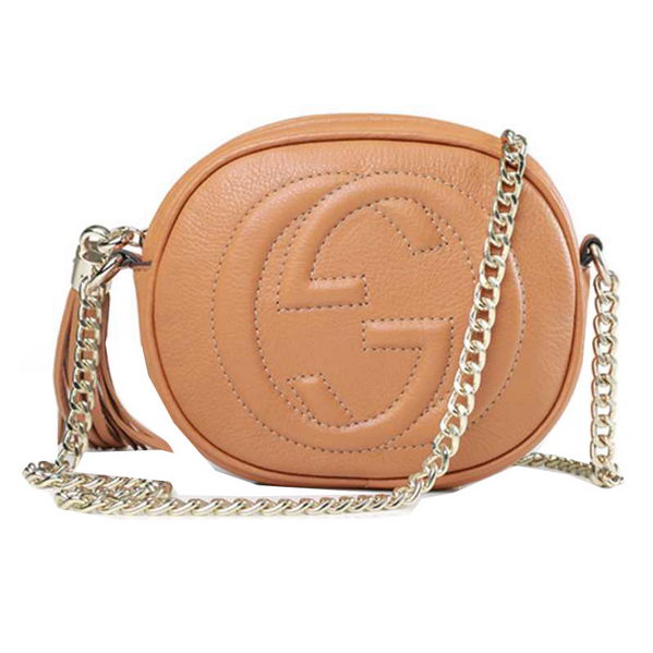 Gucci Soho Original Leather mini Chain Bag 353965 Wheat