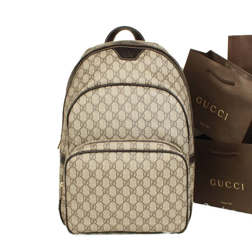 Gucci Supreme Canvas Backpack 322069 Brown