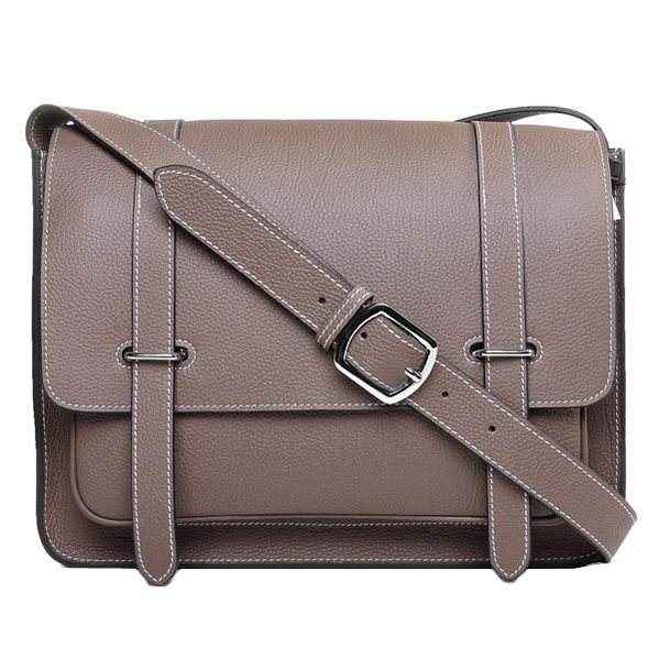 Hermes Etriviere Messenger Bag Togo Leather H1069 Grey