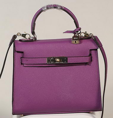 Hermes Kelly 25cm Tote Bag Togo Leather K2138 Purple