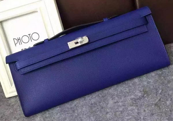 Hermes Kelly 31cm Clutch Original Leather KL31 Blue