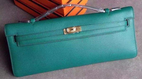 Hermes Kelly 31cm Clutch Original Leather KL31 Deep Green