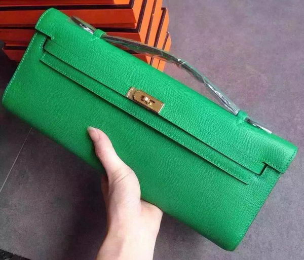 Hermes Kelly 31cm Clutch Original Leather KL31 Green