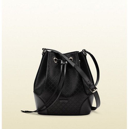 Gucci Luminoso Diamante Pelle Secchio Borsa Nero On Line