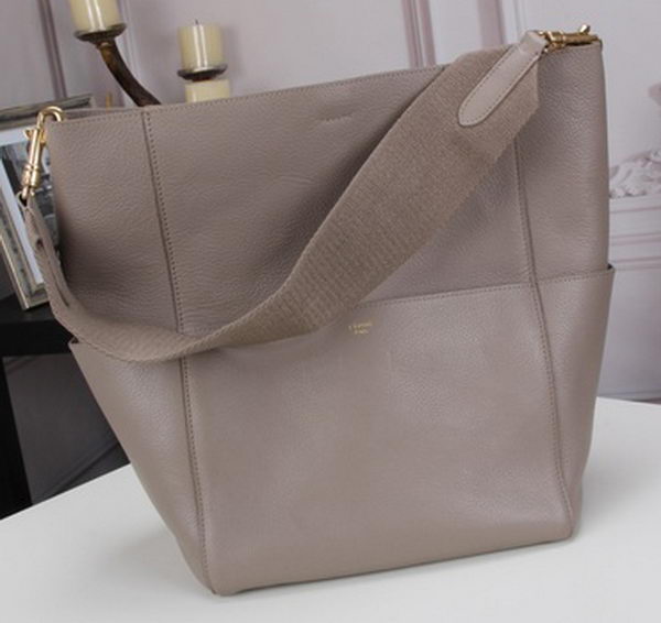 CELINE Sangle Seau Bag in Original Goat Leather C3360 Grey