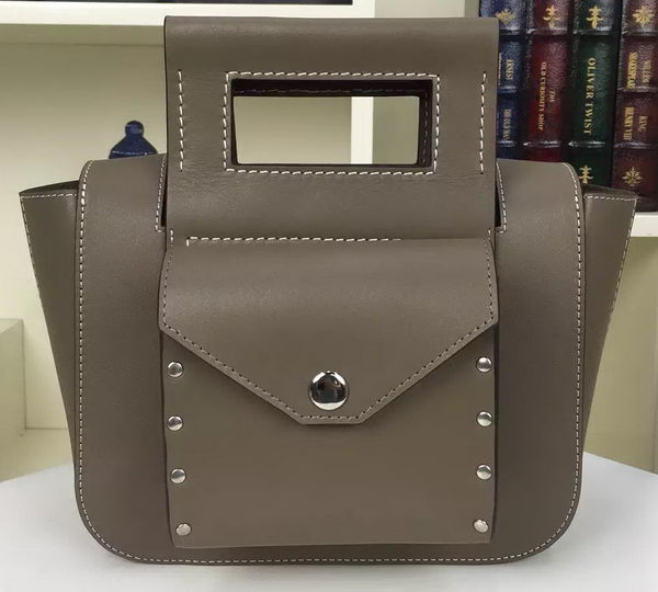 CELINE Square Handbag Original Leather C28832 Grey