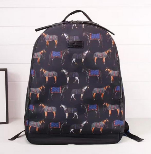 Gucci Backpack Horse Print 353476 Black