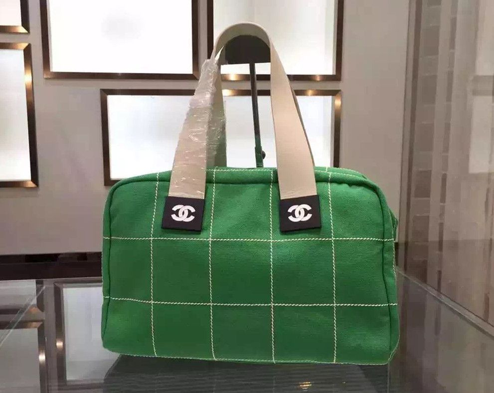 borse Chanel Bowling Shopping Tote verde Autunno Inverno /