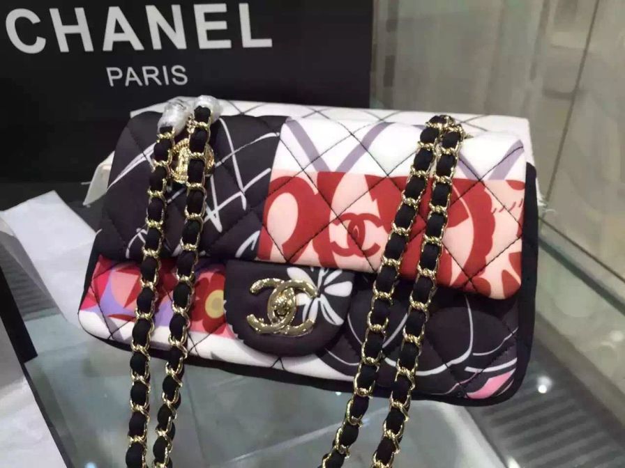 borse Chanel graffiti multicolori stampati Classic Flap Fashion Limited /