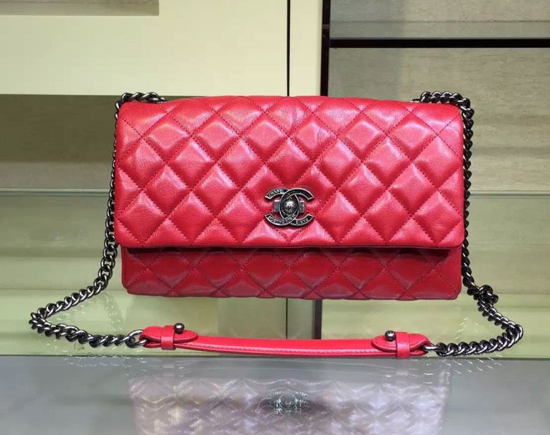 borse Chanel VITELLO FLAP A93018 RED AUTUNNO INVERNO