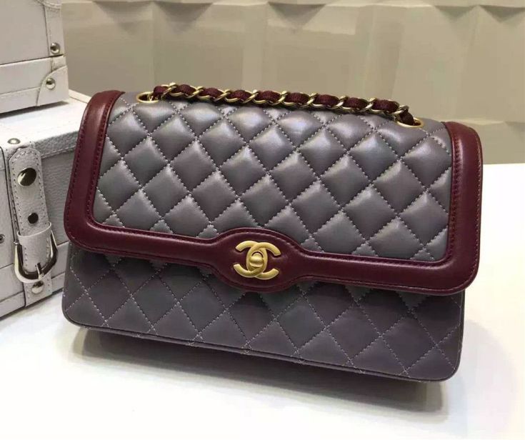 Chanel BICOLORE borse LAMBSKIN FLAP A91022 ROSSO / NERO